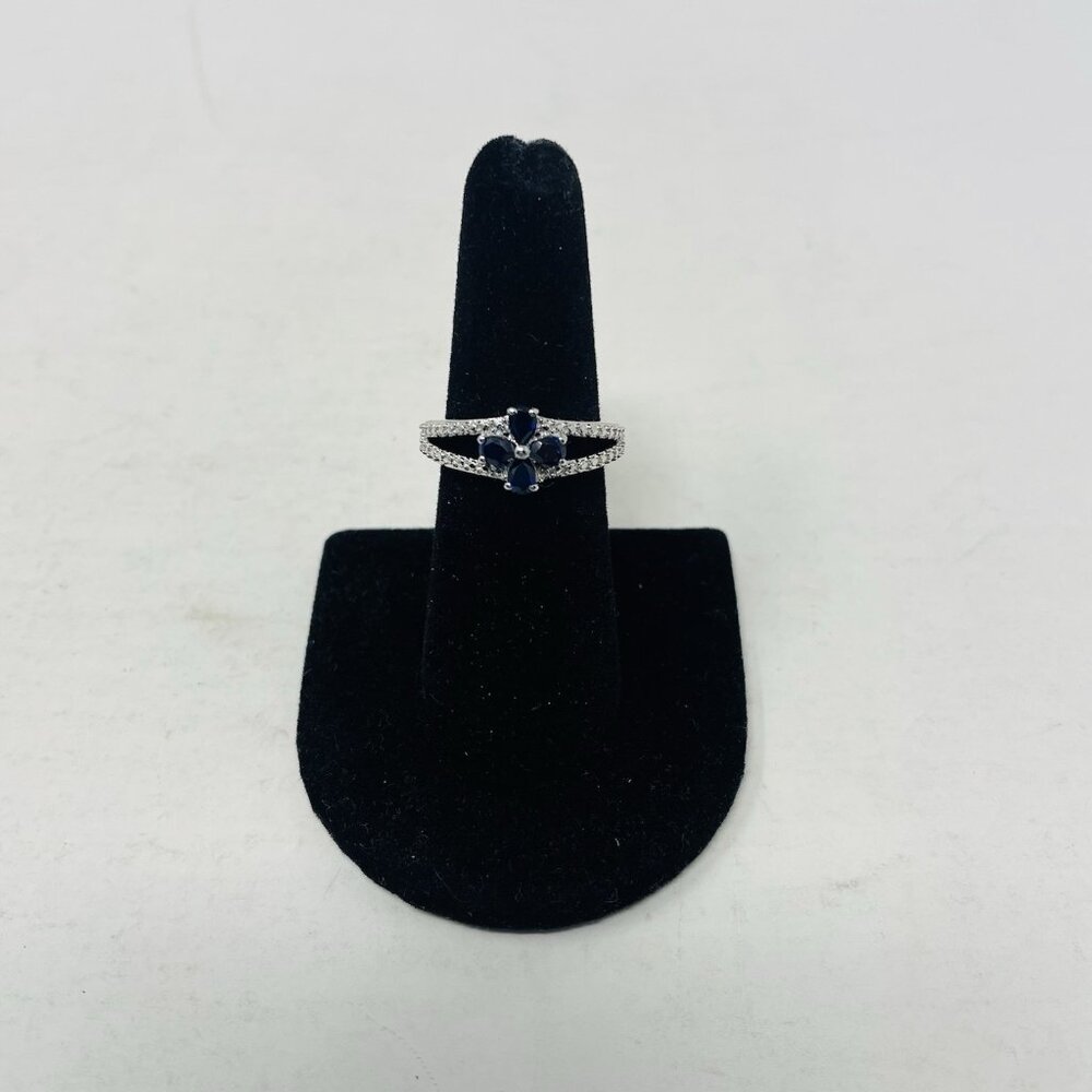 Shop LC KARIS Collection Lab Created Blue Sapphire Platinum Bond Brass Ring 5139